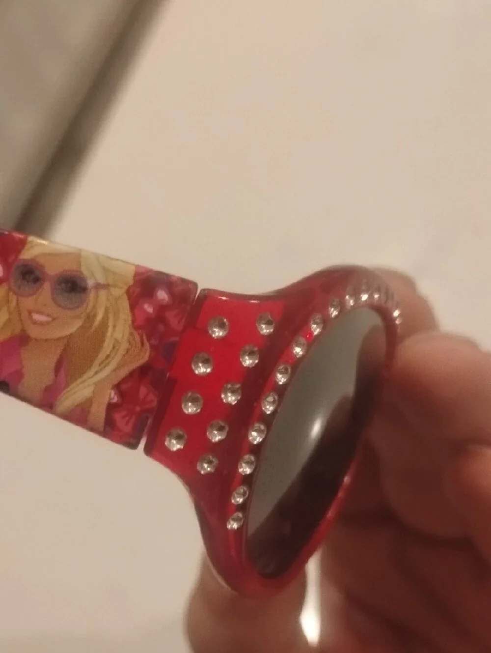 Barbie Red Jeweled Oval Kids Sunglasses